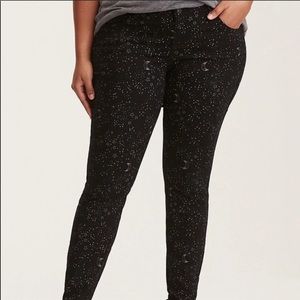 Torrid Black Celestial Moon Stars Print Jeggings